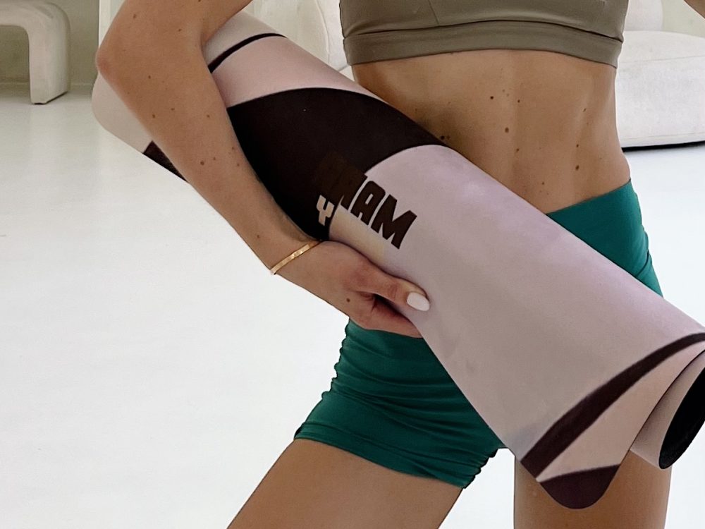 Abstract print yoga mat